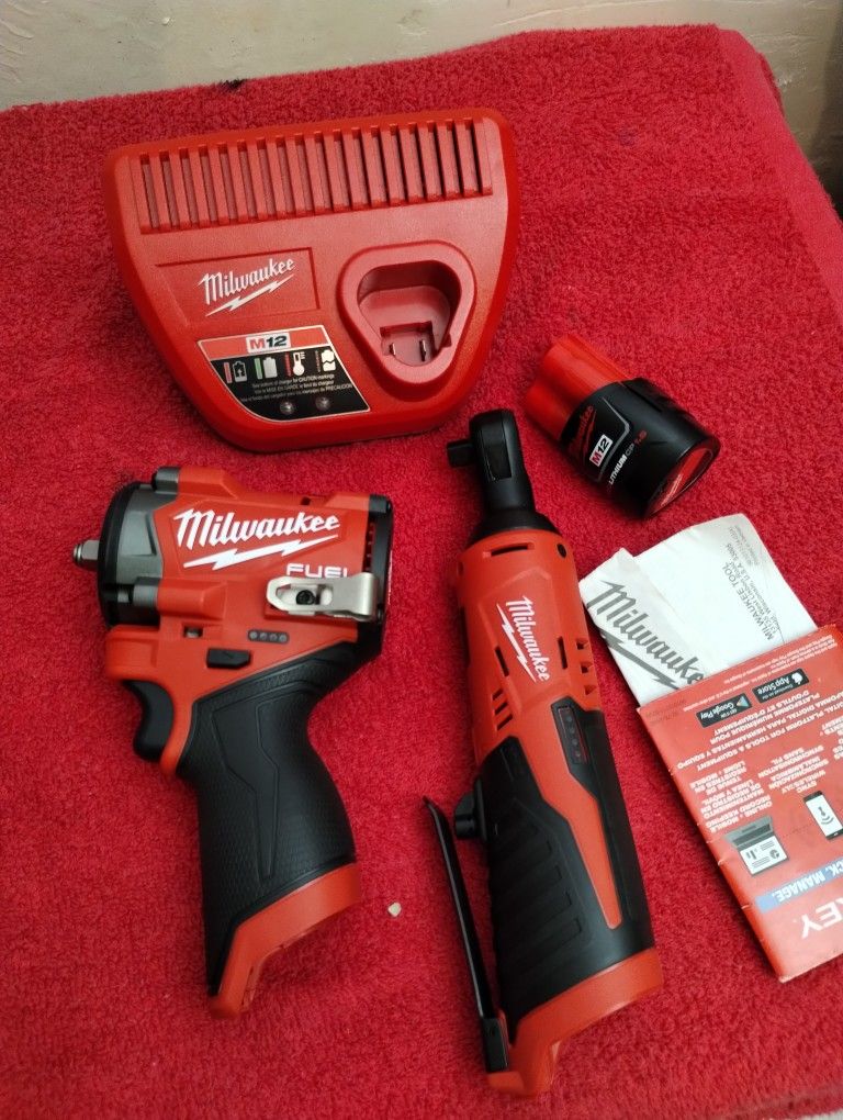 M12 Milwaukee 3/8 Impact -Ratchet Kit $$310
