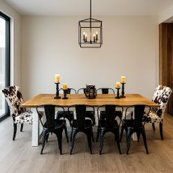 Custom Designed Farmhouse Dining Tables. 