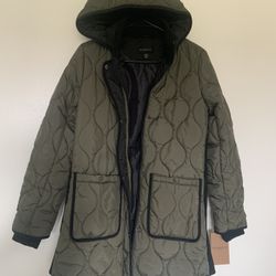 Weatherproof Dark Green Long Jacket New Adult Size Small $50