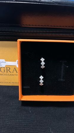 Sterling Silver Moissanite Clover Stud Earrings