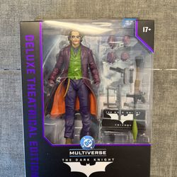 McFarlane DC Joker Heath ledger  (The Dark Knight) Deluxe Theatrical Edition Figure