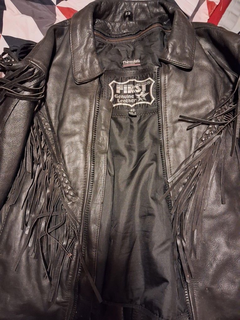 First Genuine Leather. Fringe