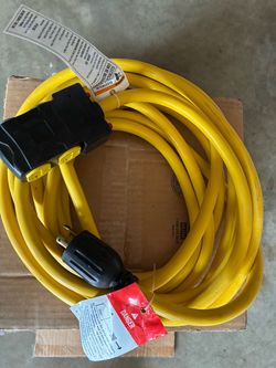 Heavy Duty Yellow Extension Cord with Multi-Outlet