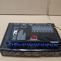 MASSIVE AUDIO  7 band equalizer WITH 8V OUTPUT LINE DRIVER  ( brand new price is lowest INSTALL NOT AVAILABLE   )