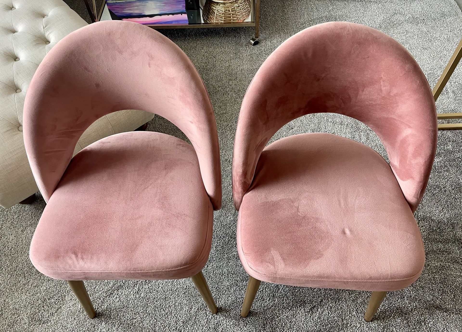 Two Coral Desk Chairs