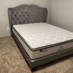 New Bed Frame ( 17 Different Options) + Quality Pillow Top Mattress. Order Today And Get It Today 🚚