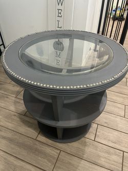 Glass End Table 