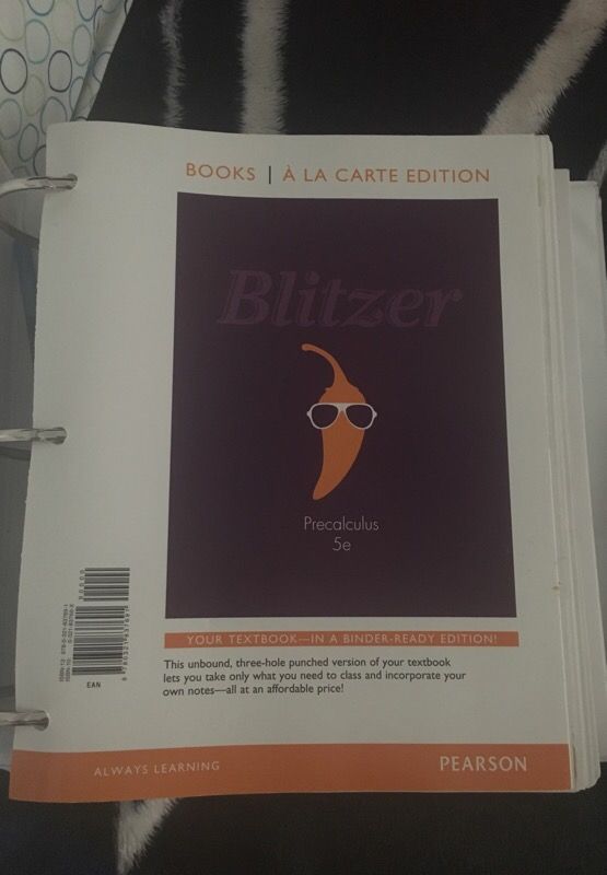 Epcc Math 1314 Blitzer Precalculus 5th edition