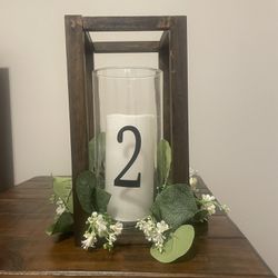 Wedding Centerpiece Lanterns with Table Numbers