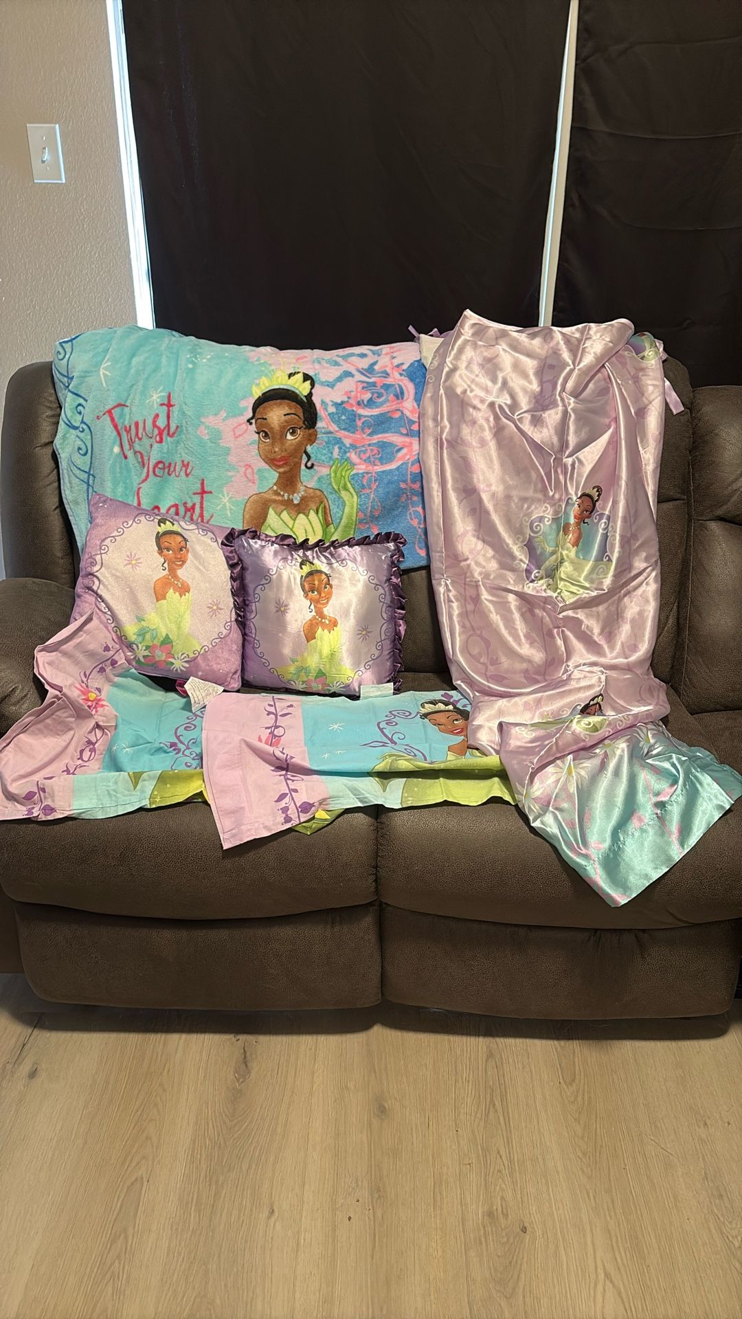 Princess and the frog bed set twin size