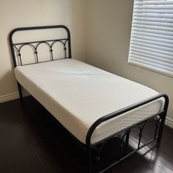 Twin Size Bed Frame With Mattress