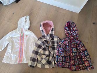Lot of 3 Girls Hooded Jackets - size 24 months and 2T