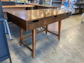 HOME MERIDIAN Mid-Century Walnut Finished Writing Desk