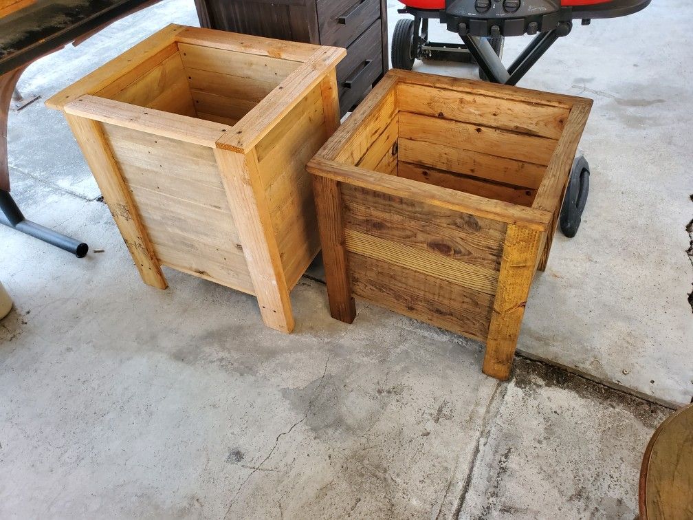 Planter boxes,$65ea. Two for $110.,planter box with cactus $100