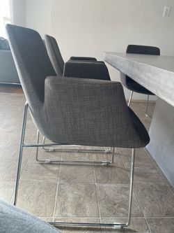 8 Gray Dining Chairs