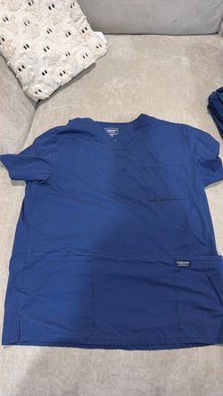 Cherokee Workwear Scrub Top Navy and Navy cargo pants