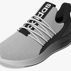 Adidas CloudFoam / Lite Racer Adapt 7.0 - Black / White / Gray Mens size 9.5