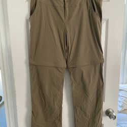 Eddie Bauer Women’s Convertible Hiking Pants Size 12 Color Tan 