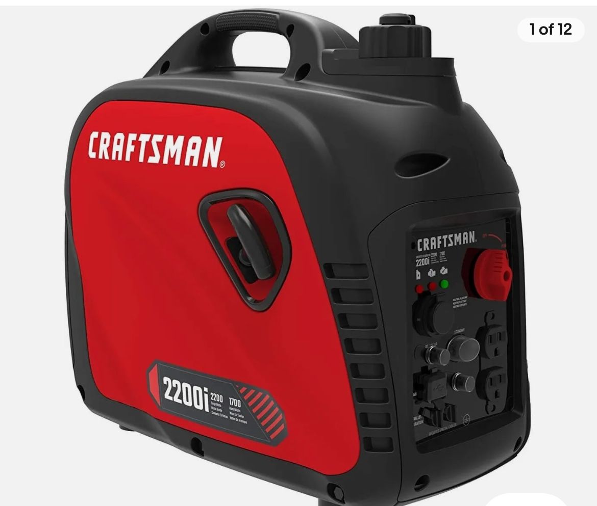 Craftsman 2200i 2,200-Watt Super Quiet Portable Gas Powered Inverter Generator