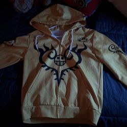 one piece zip up hoodie y2k, size medium