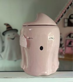 Pink Halloween Ghost Canister NEW Large