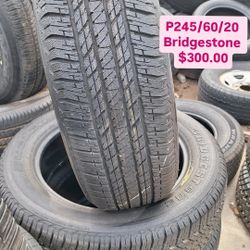 P245/60/20 Bridgestone  Semi New All Four Tires 98% Tread Life | Please Ask For Availability Por Favor Pregunta Por Disponibildad|