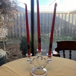 Candleholder (qty 1) with candlesticks (qty 9)