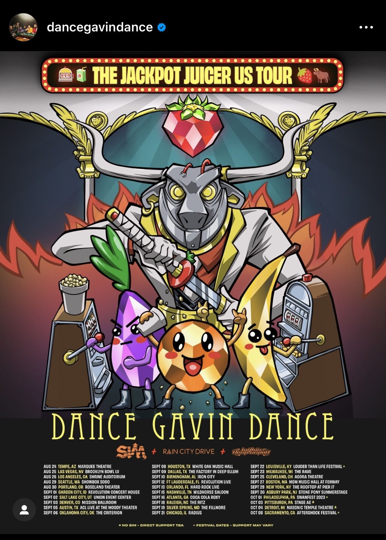 Dance Gavin Dance Ticket 