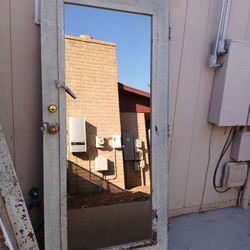 Cute Double Metal Glass Door Fair Condition 