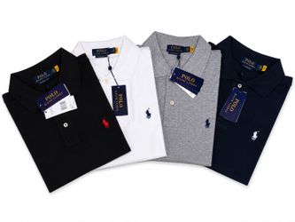 Classic Slim fit Ralph Lauren Men's Classic Polo Shirt Bundle (4-Pack)