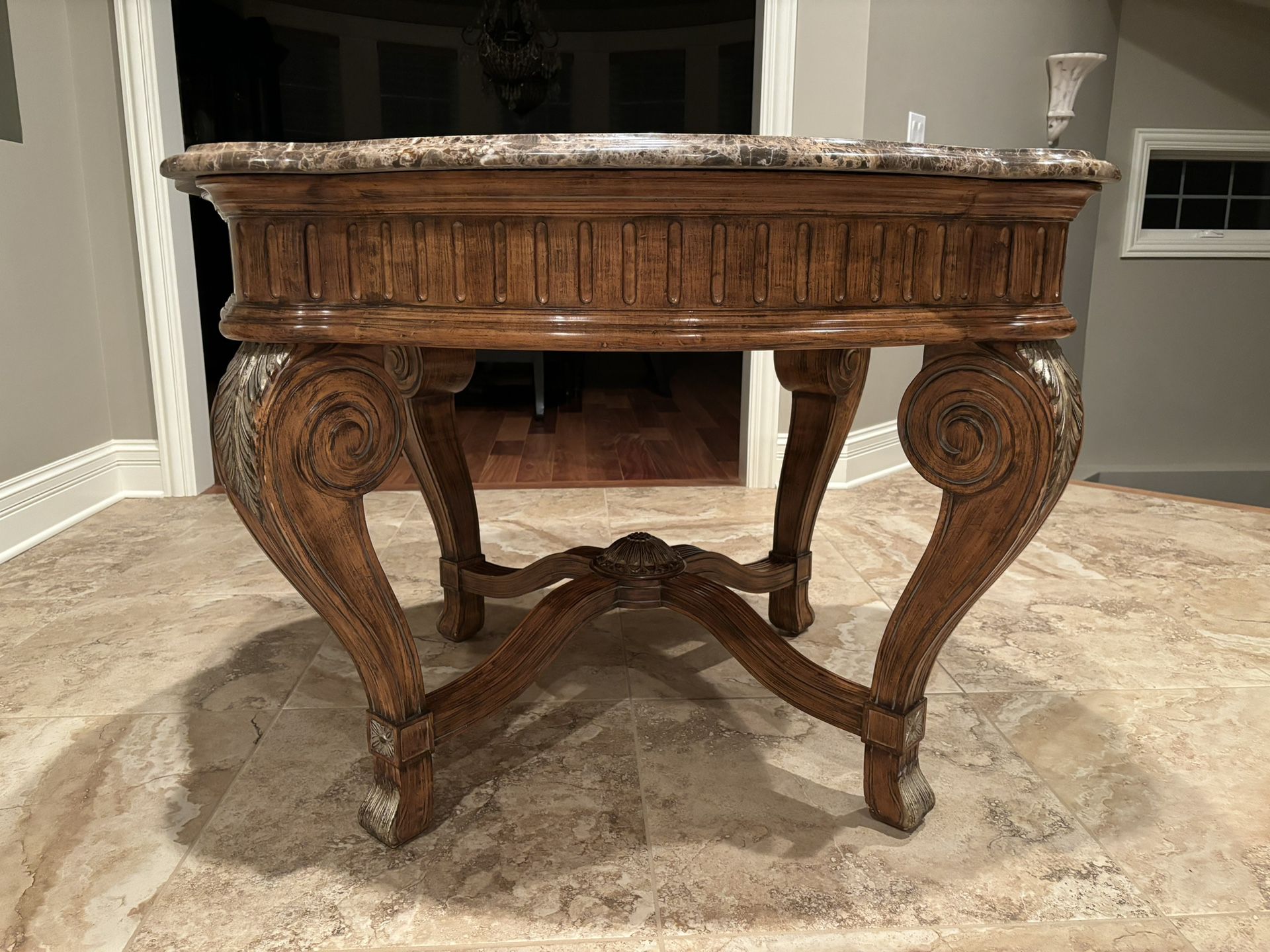Antique Style Marble Top Table