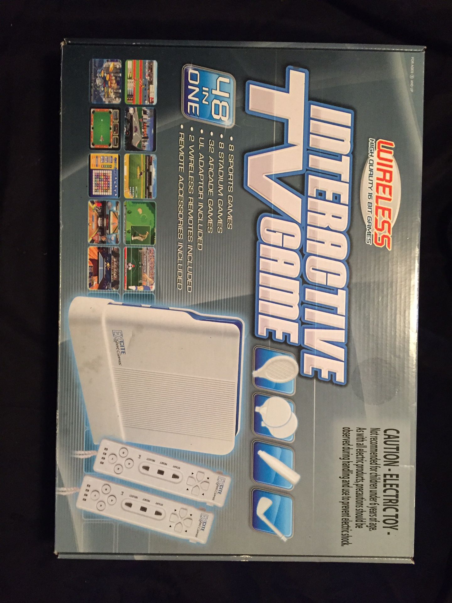 Wireless Interactive TV GAME CONSOLE NIB 48 games