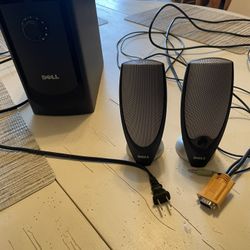 Dell Speakers, Wired W/Subwoofer