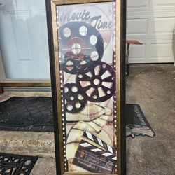 " MOVIE TIME " HANGING WALL ART  / DECOR