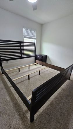 King bed with side table
