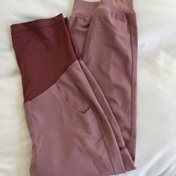Figs Zamora Jogger Maternity Scrub Pant In Mauve XS Petite
