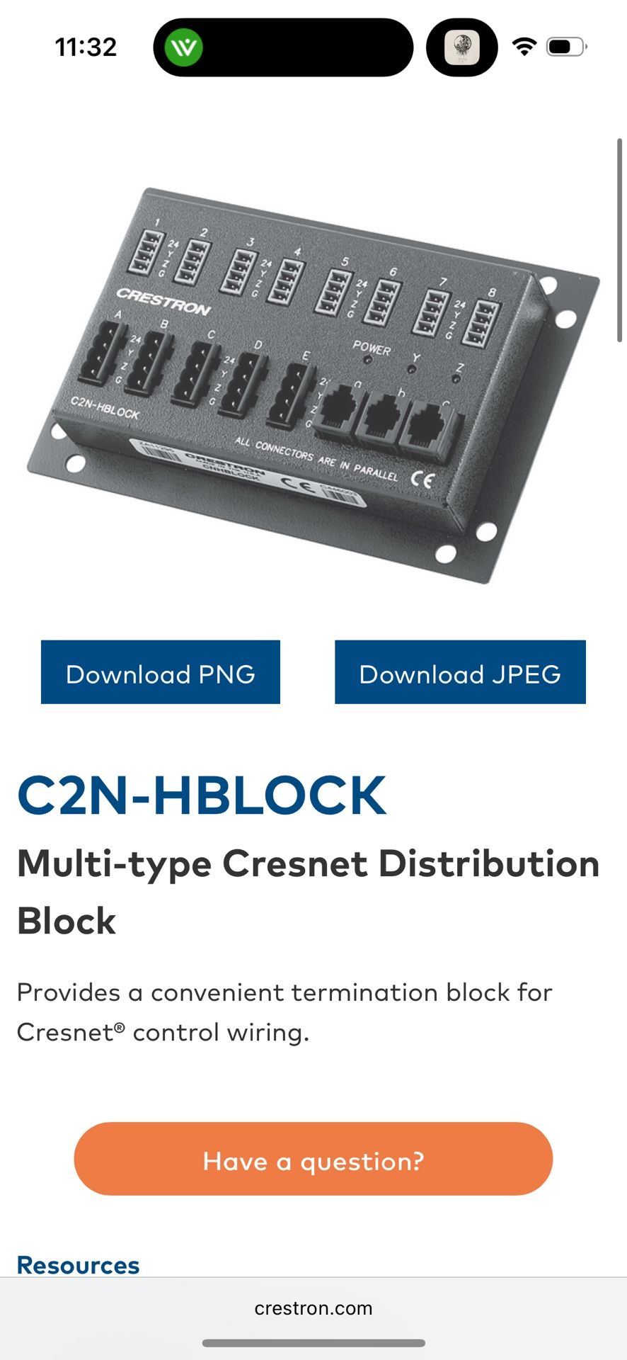 Crestron C2N-HBLOCK