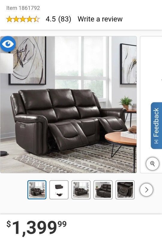 Leather Sofa/Couch 