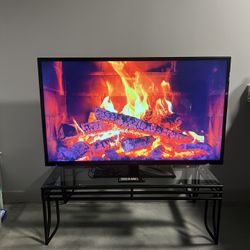 Flat Screen TV, TV STAND & REMOTE