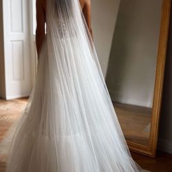 Mila Nova Veil Sparkly Debri Cathedral Length