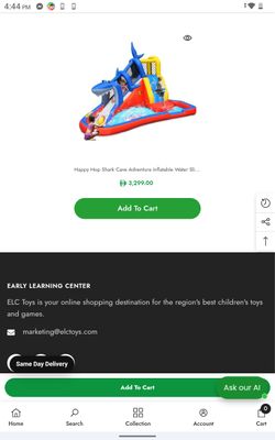 Inflatable water slide