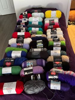 Large Lot of Assorted Yarn Skeins