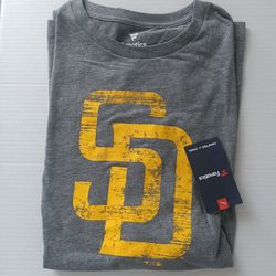 Padres XXL Fanatics Men's Grey SD Logo Tee