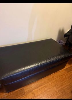 Black leather Ottoman  $30 OBO