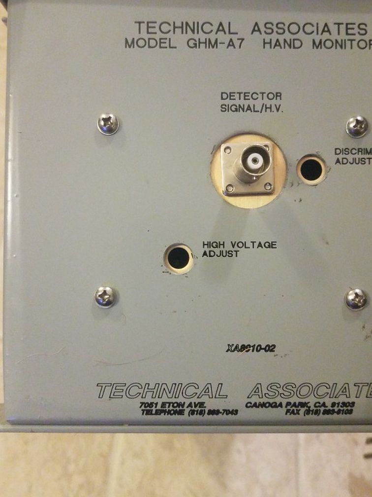 Technical Associates Model GHM-0A7 Hand Monitor Geiger Counter