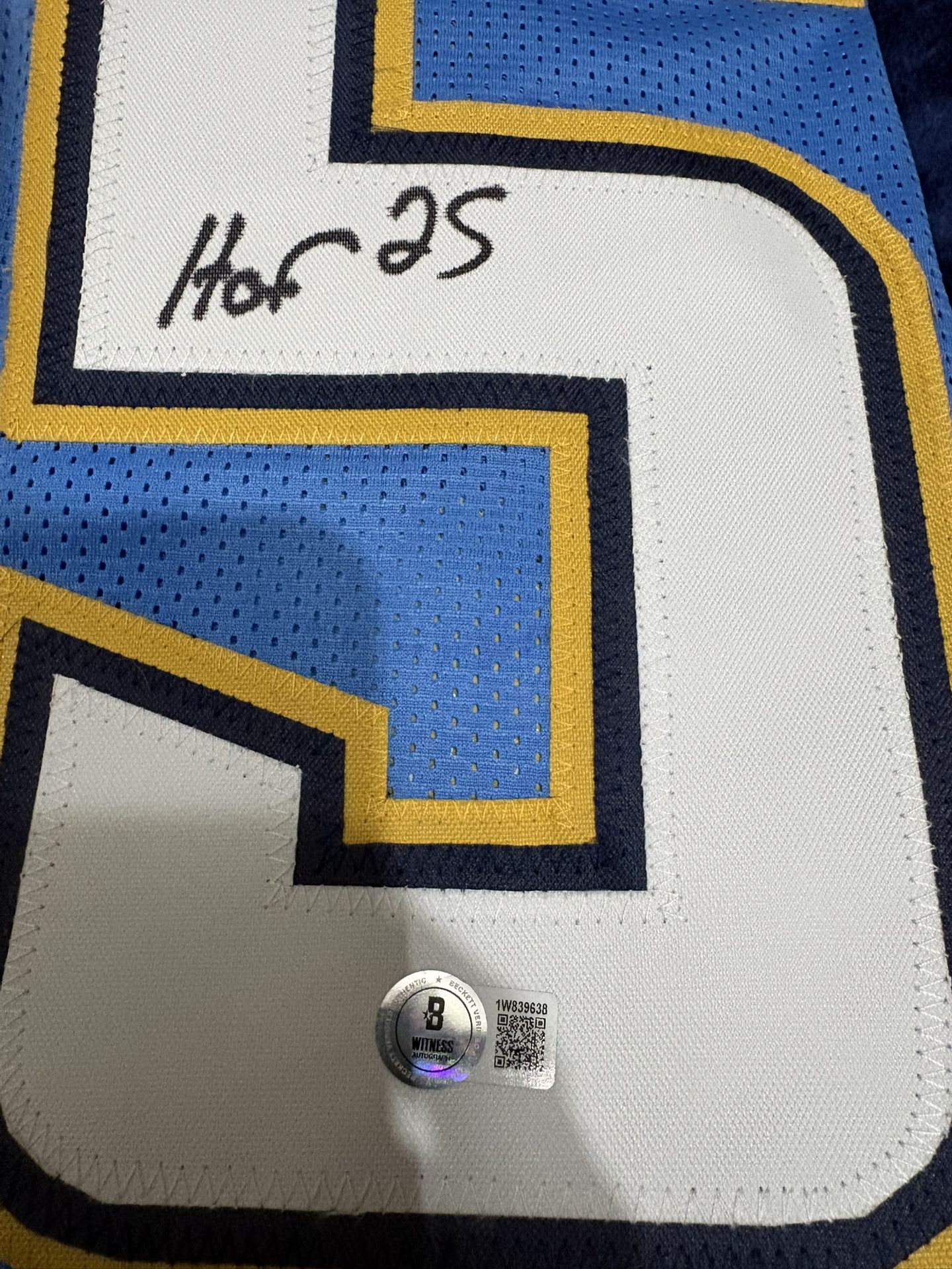 Antonio Gates Signed Chargers Jersey HOF25