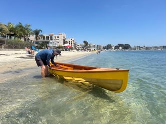 Handmade rowboat w/ sails