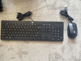 HP And Dell Wired USB Mouse And Keyboard