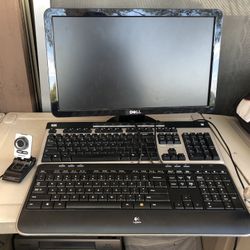 Computer Screen And Keyboard 