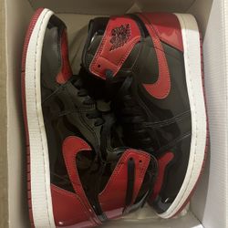 Air Jordan 1 Bred Patent Sz 11 Used 2X